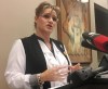 Manitoba Advocate For Children And Youth Daphne Penrose addresses a news conference in Winnipeg, Friday, Oct.19, 2018. The Manitoba children's advocate will release a highly anticipated report today detailing their investigation into the death of a First Nations girl whose body was found in the Red River. THE CANADIAN PRESS/Steve Lambert