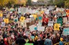 Marchers gather for the Climate Strike in Edmonton, Alta., on Friday, September 27, 2019. Environmental groups are wondering why the federal Conservatives brushed off two surveys on climate change policy when all other main parties furnished detailed, lengthy answers. THE CANADIAN PRESS/Amber Bracken