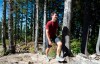 Liberal Leader Justin Trudeau climbs the famous Grouse Grind during an election campaign stop in North Vancouver, B.C., Friday, September 11, 2015. THE CANADIAN PRESS/Jonathan Hayward