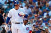 Chicago Cubs' Anthony Rizzo throws his bat after being hit by a pitch for the second time in a baseball game by Seattle Mariners' Justus Sheffield during the fifth inning Monday, Sept. 2, 2019, in Chicago. (AP Photo/Jim Young)