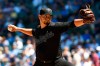 Washington Nationals starting pitcher Anibel Sanchez (19) delivers during the first inning of a baseball game against Chicago Cubs the Friday, Aug. 23, 2019, in Chicago. (AP Photo/Matt Marton)