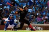 Washington Nationals' Juan Soto, right, hits a home run in the seventh inning of a baseball game against the Chicago Cubs, Friday, Aug. 23, 2019, in Chicago. (AP Photo/Matt Marton)