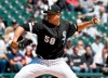 Chicago White Sox starter Manny Banuelos pitches against the Cleveland Indians during the first inning of a baseball game, Tuesday, May 14, 2019, in Chicago. (AP Photo/David Banks)