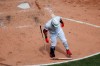 Texas Rangers' Rougned Odor smashes his bat on the ground after striking out against the Chicago White Sox during the fourth inning of a baseball game Sunday, Aug. 25, 2019, in Chicago. (AP Photo/Jeff Haynes)