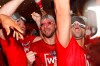 In this photo taken Oct. 1, 2019, Washington Nationals pitcher Max Scherzer, center, celebrates with teammates after winning a National League wild-card baseball game against the Milwaukee Brewers in Washington. All eyes will be on Scherzer at the World Series. And that is fitting in many ways. The Nationals star has an unusual optical condition: one eye blue, one brown. The Houston Astros, however, need only concern themselves about his arm. (AP Photo/Patrick Semansky)