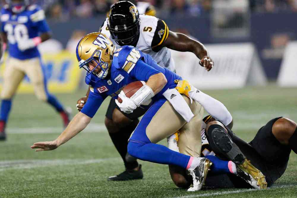 john woods / the Canadian press files
Nichols broke his finger during the Oct. 6 game against the Hamilton Tiger-Cats.