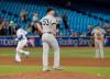 New York Yankees pitcher Zack Britton walks off the mound after giving up a three run home run to Toronto Blue Jays Vladimir Guerrero Jr. in the eighth inning of their American League MLB baseball game in Toronto Wednesday June 5, 2019. THE CANADIAN PRESS/Fred Thornhill
