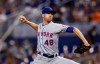 New York Mets starting pitcher Jacob deGrom (48) delivers during the first inning of a baseball game against the Miami Marlins Sunday, July 14, 2019, in Miami. (AP Photo/Brynn Anderson)