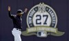 New York Yankees' Didi Gregorius stretches before a Gulf Coast League baseball game Monday, May 20, 2019, in Tampa, Fla. Gregorius is playing for the first time since having Tommy John surgery. (AP Photo/Chris O'Meara)