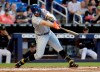 New York Mets' Pete Alonso hits a solo home run during the second inning of the team's baseball game against the Miami Marlins, Friday, May 17, 2019, in Miami. (AP Photo/Lynne Sladky)