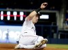 Miami Marlins' Brian Anderson slides safely into third base during the fifth inning of the team's baseball game against the Tampa Bay Rays, Wednesday, May 15, 2019, in Miami. Anderson advanced from first to third on a single by Neil Walker. (AP Photo/Lynne Sladky)