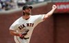 San Francisco Giants pitcher Madison Bumgarner throws to a Milwaukee Brewers batter during the third inning of a baseball game in San Francisco, Saturday, June 15, 2019. (AP Photo/Jeff Chiu)