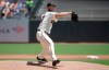 San Francisco Giants pitcher Conner Menez throws to a New York Mets batter during the first inning of a baseball game in San Francisco, Sunday, July 21, 2019. (AP Photo/Jeff Chiu)
