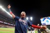 Atlanta Braves Ronald Acuna Jr. react after defeating the San Francisco Giants in a baseball game to clinch the NL East baseball title Friday, Sept. 20, 2019, in Atlanta. (AP Photo/John Bazemore)