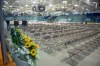 CP
Organizers prepare the Elgar Petersen Arena for a vigil tonight in Humboldt, Sask. A charter bus carrying the town's Broncos hockey team was involved in a collision with a semi-truck Friday, killing 15 people and seriously injuring more than a dozen others.