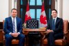 Prime Minister Justin Trudeau meets with Conservative leader Andrew Scheer in his office on Parliament Hill in Ottawa on Tuesday, Nov. 12, 2019. Trudeau will lay out priorities for his new minority government on Dec. 5. THE CANADIAN PRESS/Justin Tang