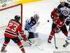 Rich Schultz / The Associated Press
Winnipeg Jets goalie Ondrej Pavelec makes a save on a shot as New Jersey Devils' David Clarkson and Zach Parise look for the rebound during the second period of their NHL game in Newark, N.J., Tuesday.