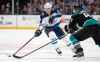 (AP Photo/Kyusung Gong)
Winnipeg Jets centre Mark Scheifele, left, controls the puck away from Anaheim Ducks defenceman Hampus Lindholm during the first period in Anaheim, Calif., Wednesday.