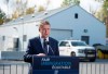 Conservative leader Andrew Scheer makes a morning announcement at the Canada/USA boarder on Roxham road during a campaign stop in Lacolle, Que. Wednesday, October 9, 2019. THE CANADIAN PRESS/Jonathan Hayward
