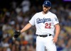 Los Angeles Dodgers starting pitcher Clayton Kershaw reacts after allowing a solo home run to San Francisco Giants' Mauricio Dubon during the fourth inning of a baseball game in Los Angeles, Friday, Sept. 6, 2019. (AP Photo/Kelvin Kuo)