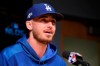 Los Angeles Dodgers' Cody Bellinger answers questions during a news conference prior to practice for Game 1 of the NLDS baseball game against the Washington Nationals, Wednesday, Oct. 2, 2019, in Los Angeles. (AP Photo/Mark J. Terrill)