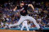 Washington Nationals pitcher Max Scherzer throws to a Los Angeles Dodgers batter during the eighth inning in Game 2 of a baseball National League Division Series on Friday, Oct. 4, 2019, in Los Angeles. (AP Photo/Marcio Jose Sanchez)