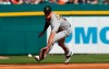 Oakland Athletics third baseman Matt Chapman fields a ground ball for an out hit by Detroit Tigers' Grayson Greiner during the second inning of a baseball game, Saturday, May 18, 2019, in Detroit. (AP Photo/Carlos Osorio)