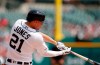 Detroit Tigers' JaCoby Jones connects for a solo home run during the fifth inning of a baseball game against the Toronto Blue Jays, Sunday, July 21, 2019, in Detroit. (AP Photo/Carlos Osorio)