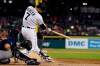 Detroit Tigers' Jordy Mercer connects for an RBI double during the fifth inning of a baseball game against the Seattle Mariners, Tuesday, Aug. 13, 2019, in Detroit. (AP Photo/Carlos Osorio)