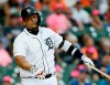 Detroit Tigers' Miguel Cabrera strikes out against the Toronto Blue Jays during the first inning of a baseball game, Friday, July 19, 2019, in Detroit. (AP Photo/Duane Burleson)