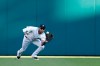 Detroit Tigers center fielder Victor Reyes makes a catch for an out against Baltimore Orioles' Austin Hays during the second inning of a baseball game Saturday, Sept. 14, 2019, in Detroit. (AP Photo/Raj Mehta)