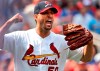 St. Louis Cardinals starting pitcher Adam Wainwright celebrates after getting Chicago Cubs' Anthony Rizzo to line out to end the top of the eighth inning of a baseball game Sunday, June 2, 2019, in St. Louis. (AP Photo/Jeff Roberson)