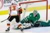 LM OTERO / ASSOCIATED PRESS FILES
Johnny Gaudreau scores a goal against Dallas Stars goalie Kari Lehtonen during the second period in Dallas on Tuesday.