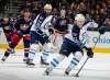 (Kyle Robertson/Columbus Dispatch/TNS)
The Winnipeg Jets' Jack Roslovic moves the puck up the ice during the first period against the Columbus Blue Jackets on Thursday, at Nationwide Arena in Columbus, Ohio.