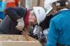 JASON FRANSON / THE CANADIAN PRESS
Former U.S. president Jimmy Carter measures a set of stairs as he helps build homes for Habitat for Humanity in Edmonton Tuesday.
