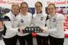 JOHN WOODS / WINNIPEG FREE PRESS
Team Roth members (from left) Nina Roth, Rebecca Hamilton, Tabitha Peterson and Aileen Geving hold the hardware after defeating the Anna Hasselborg team to win the Canad Inns Women&rsquo;s Classic in Portage La Prairie Monday.