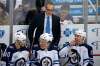 GENE J. PUSKAR / THE ASSOCIATED PRESS
Head coach Paul Maurice talks with Matt Hendricks (right) on the bench during the first period against the Penguins.