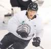 PHIL HOSSACK / WINNIPEG FREE PRESS
Patrik Laine at the Winnipeg Jets workout Monday.