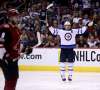 TREVOR HAGAN / WINNIPEG FREE PRESS files
Man on fire Mark Scheifele celebrates his third-period goal against the Arizona Coyotes.