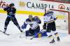 JOHN WOODS / WINNIPEG FREE PRESS
Kyle Connor watches Josh Morrissey's shot zip past St. Louis Blues' goaltender Jake Allen in the third period Sunday.