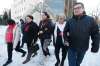 JOHN WOODS / WINNIPEG FREE PRESS
Thelma Favel, Tina Fontaine’s great-aunt (second from right), leaves court with family members after the first day of testimony in the second-degree murder trial of Raymond Cormier.