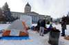 BORIS MINKEVICH / WINNIPEG FREE PRESS
A group camps on the front lawn of the Manitoba Legislature seeking justice for Indigenous peoples.