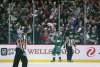 TREVOR HAGAN / WINNIPEG FREE PRESS
Minnesota Wild Mikael Granlund (64) scores on Winnipeg Jets' goaltender Connor Hellebuyck (37) during first period NHL playoff hockey action at the Xcel Energy Center in St.Paul, Minnesota, Sunday, April 14, 2018.