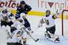 JOHN WOODS/ WINNIPEG FREE PRESS
Vegas Golden Knights goaltender Marc-Andre Fleury stops a shot by Winnipeg Jets' Patrik Laine during first period of Game 2 of the NHL Western Conference Final in Winnipeg on Monday.