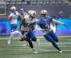 PHIL HOSSACK / WINNIPEG FREE PRESS FILES
Ryan Lankford (left) scrimmages with Kevin Fogg, who was plagued by injuries last season.