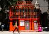 Andrew Ryan / Winnipeg Free Press
The pop-up public toilet features two stalls in the bright-orange structure made out of a shipping container. It will be in front of the Holy Trinity Anglican Church for a month then moved to other locations downtown.