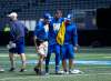 ANDREW RYAN / WINNIPEG FREE PRESS
Winnipeg Blue Bombers Quarterback Matt Nichols is helped off the field after an injury during practice on Wednesday.
