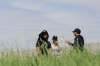 RYAN THORPE / WINNIPEG FREE PRESS FILES
Family members search near Assiniboia Downs near the Perimeter Hwy for missing man Eduardo Balaquit, 59, who disappeared Monday evening.