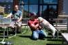 ANDREW RYAN / WINNIPEG FREE PRESS
Kevin Selch, owner of Little Brown Jug, and his dog, Penny, soak up the sun on the craft brewery’s pet-friendly patio in the Exchange District.