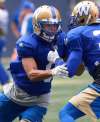 WAYNE GLOWACKI / WINNIPEG FREE PRESS files
Winnipeg Blue Bomber defensive back Derek Jones (left) at the team's practice at Investors Group Field.